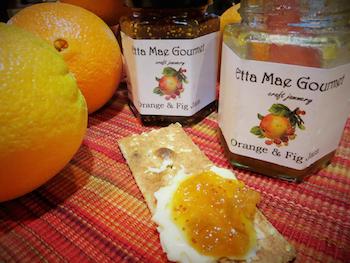 Orange & fig jam is one of many flavors offered by Riverside­based Etta Mae Gourmet. (photo courtesy Laura Goalen­Anderson/Etta Mae Gourmet)