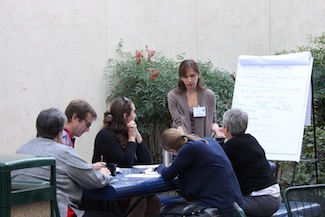 Participants at a California Food and Agriculture Enterprise planning workshop discuss its future goals and aims. (photo courtesy Don Davidson/University of California, Riverside)