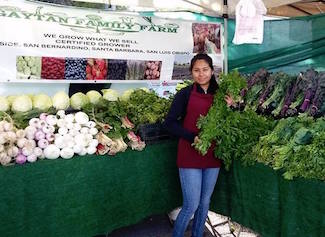 Riverside, CA-based Gaytan Family Farm at the Vista Farmers' Market. Photo courtesy of Gaytan Family Farms. 